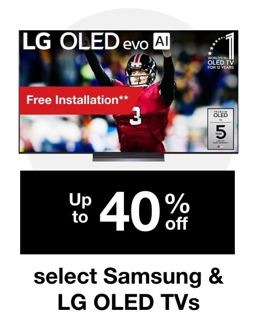 Up to 40% off select Samsung & LG OLED TVs